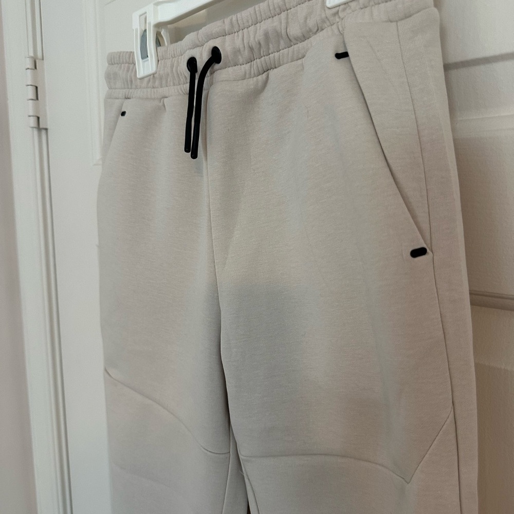Primark Boys Light Beige Joggers with Black Accents - new never worn